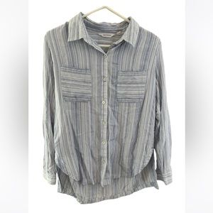 Athleta Women's Casual Long Sleeve Lightweight Button Up Shirt Size Medium